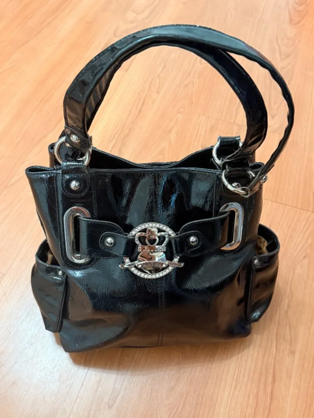 Kathy Van Zeeland Black & Silver Purse
